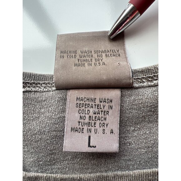 Mill Valley Dress Womens L Taupe Cotton Long Sleeve Maxi - Picture 4 of 4